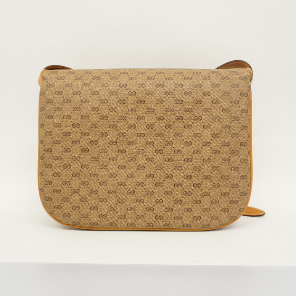 [3zc3396]Auth Gucci Shoulder Bag Micro GG 001 406 1780 Beige Gold metal - Picture 12 of 12